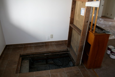 Trap door in Kitchen to Basement