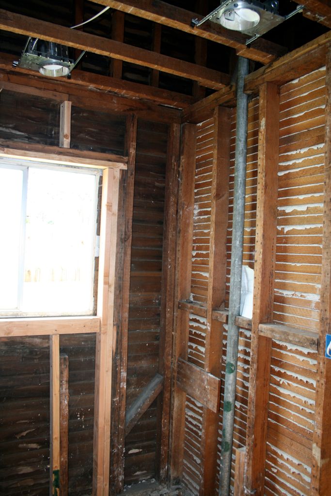 Gutted guest bathroom