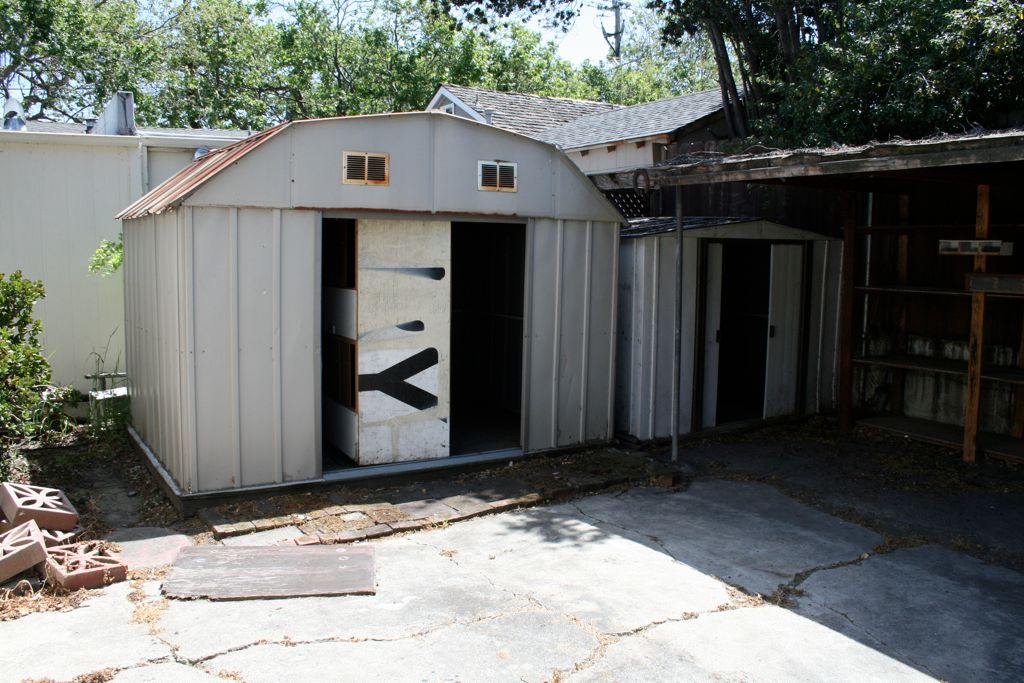 Old sheds in the back yard