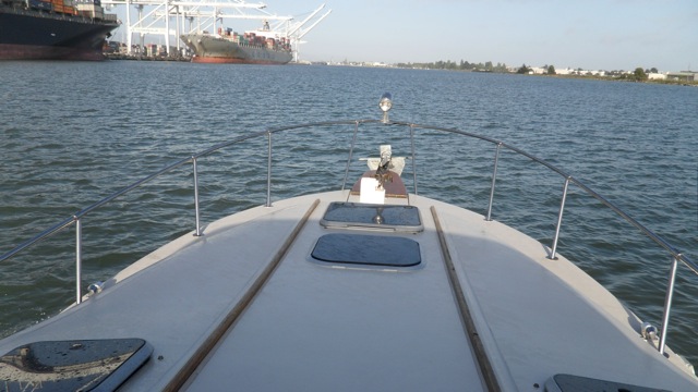 Front of the boat in the Estuary