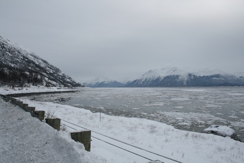 Ice on Kenai Lake