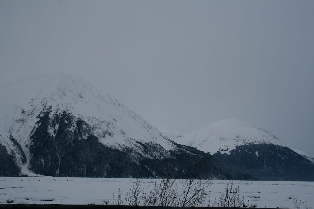 Snow covered mountains