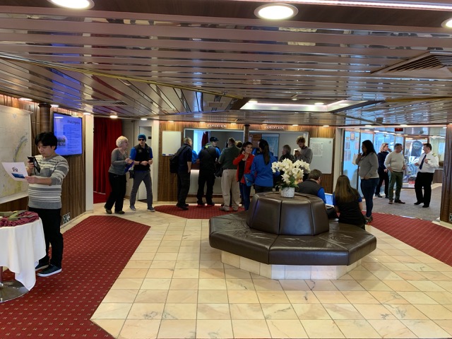 Reception area of the ship