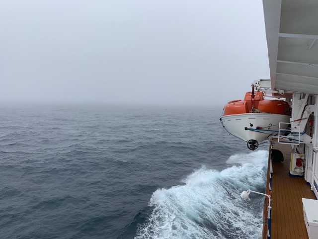 Winds were too rough so we're back at sea, now crossing the Drake Passage again