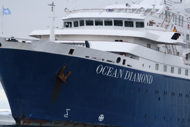 The bow of the Ocean Diamond