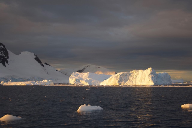Spotlight on an iceberg