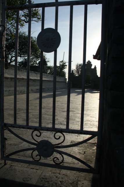 Shadows along the temple