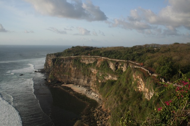 The other side of the temple cliffs