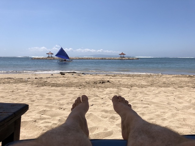 Relaxing on the beach