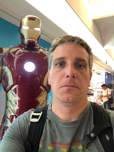 Apparently Iron Man is just hanging out in the airport too