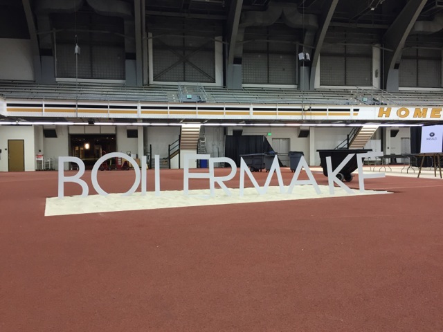 BoilerMake Fall 2014 took place in the fieldhouse which had this sand pit that just had to be used for something