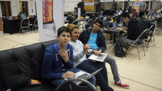 Students enjoyed hanging out and coding in the Apple Lounge