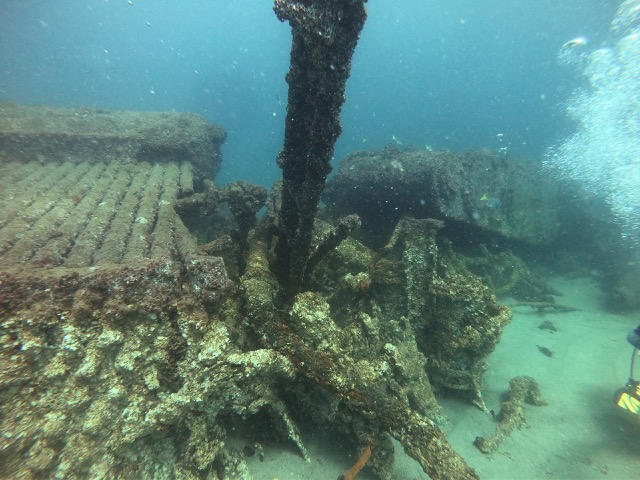 Deck of the shipwreck