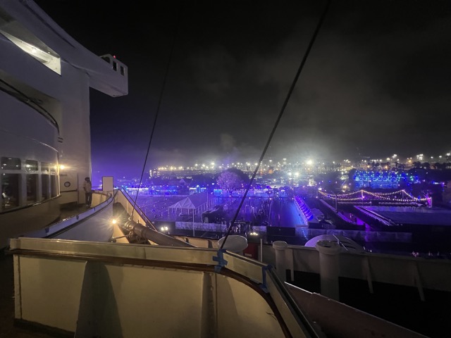 Overlooking the festival grounds