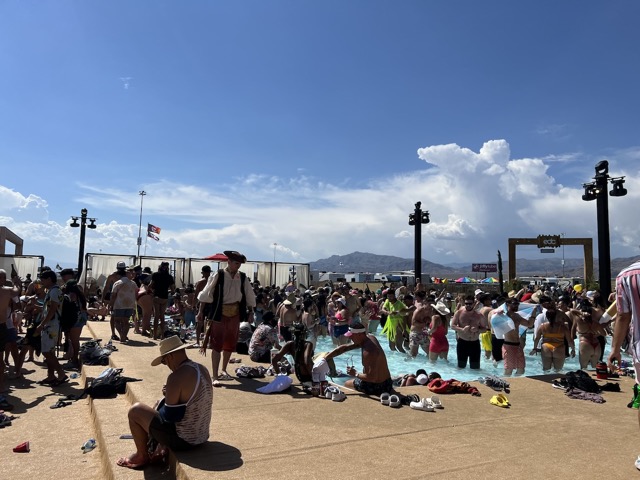 Knee-deep pool