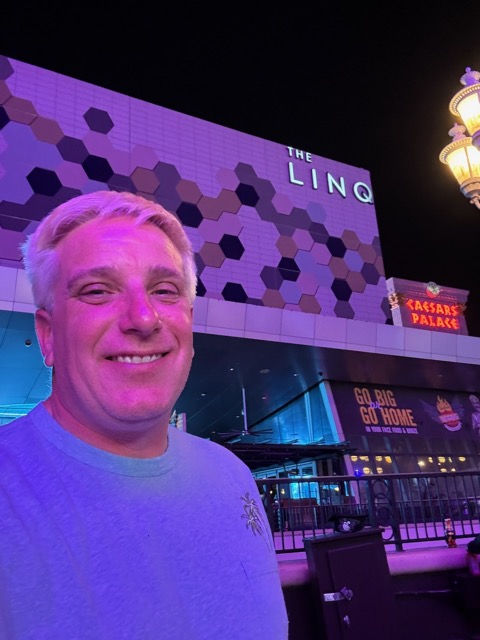 Checking into my hotel at The Linq for the night