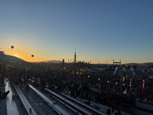 Sunrise over the stands