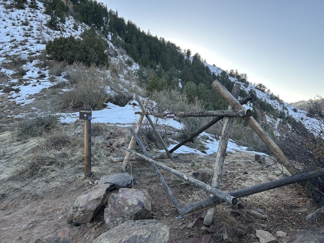 Barricades to keep you on the trail