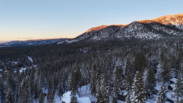 Flying back towards our house