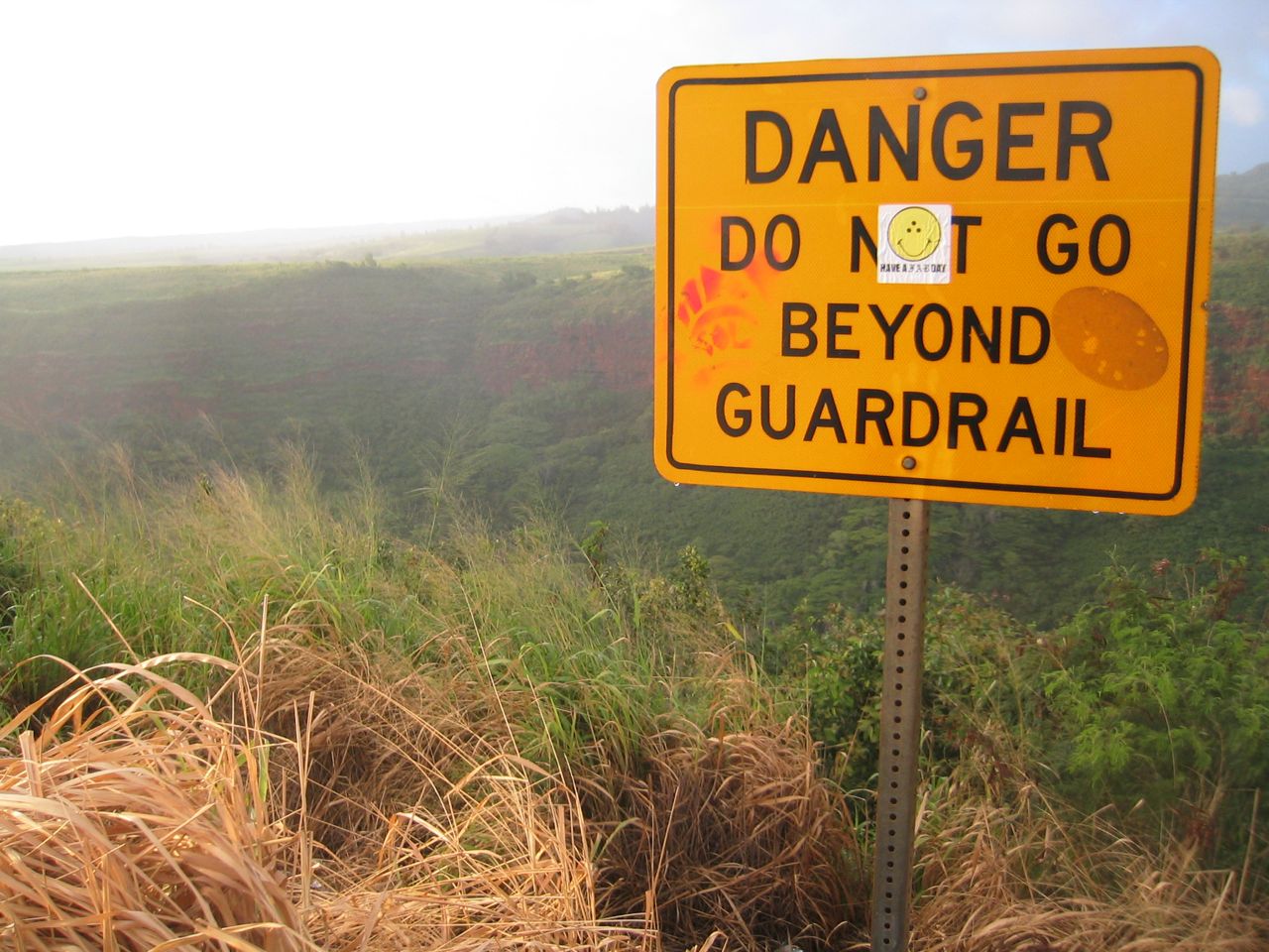 Danger - Do Not Go Beyond Guardrail