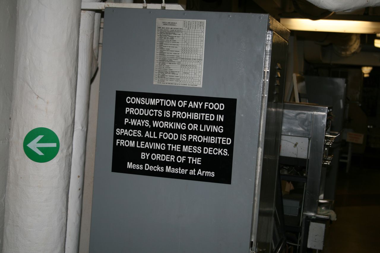 Consumption of any food products is prohibited in p-ways