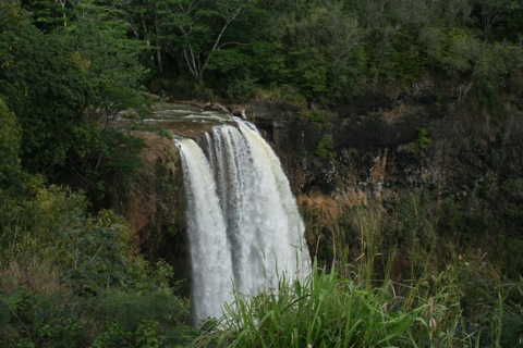 First waterfall in Kapaa