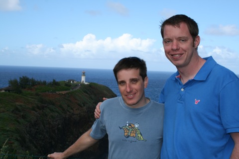 Myke and Rob at the lighthouse