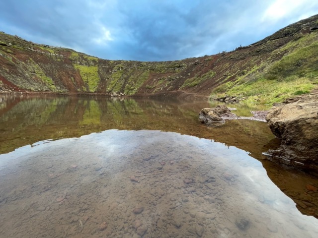 Kerið Crater from water level