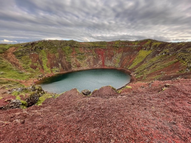 View of the Kerið Crater from the top