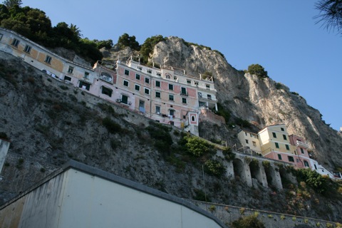 Buildings on the cliff