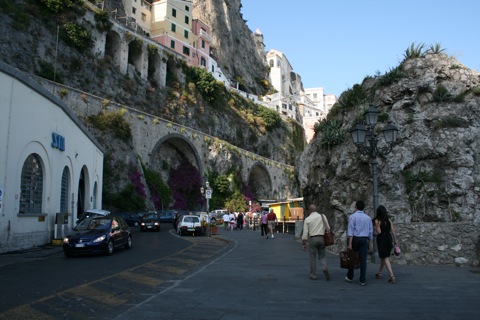Approaching the town of Amalfi
