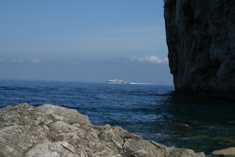 Ferry which goes to the island of Capri