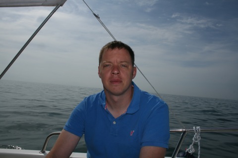 Rob on the boat