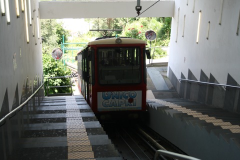 Cable car / incline railway to get to the top of Capri