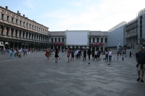 Piezza San Marco.  Wouldn't that big screen be awesome for watching movies?