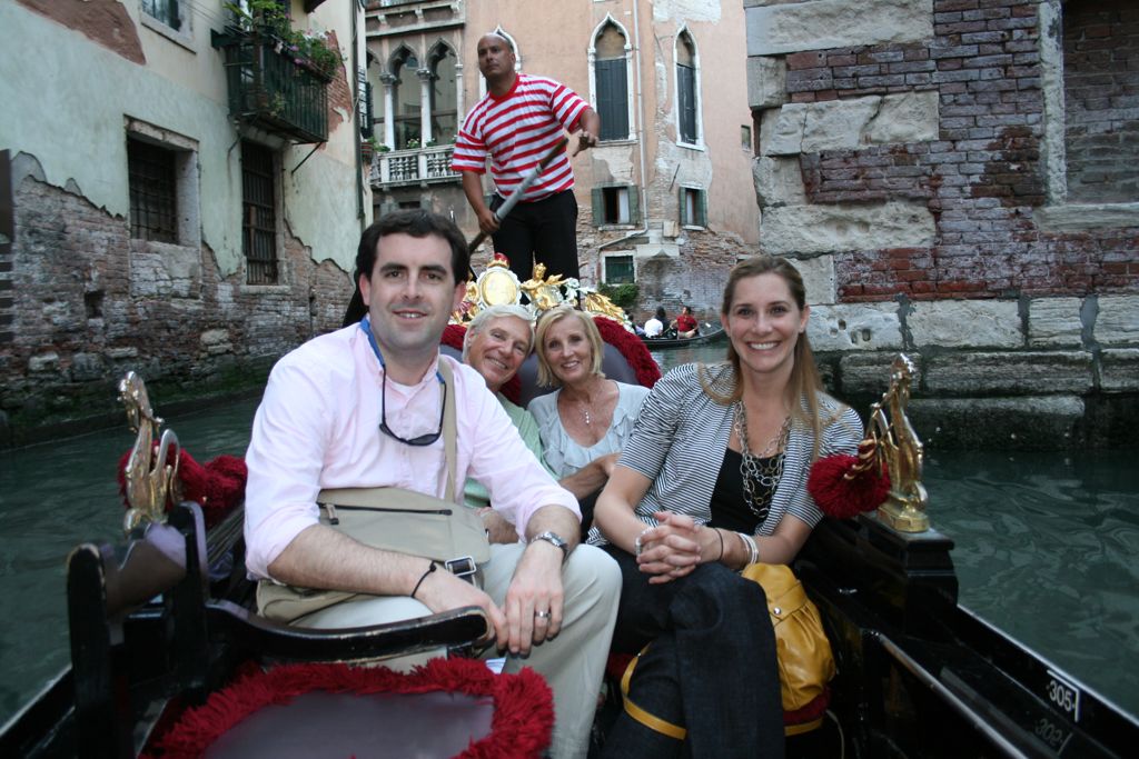 Lee, Dad, Mom, and Kelly on the gondola