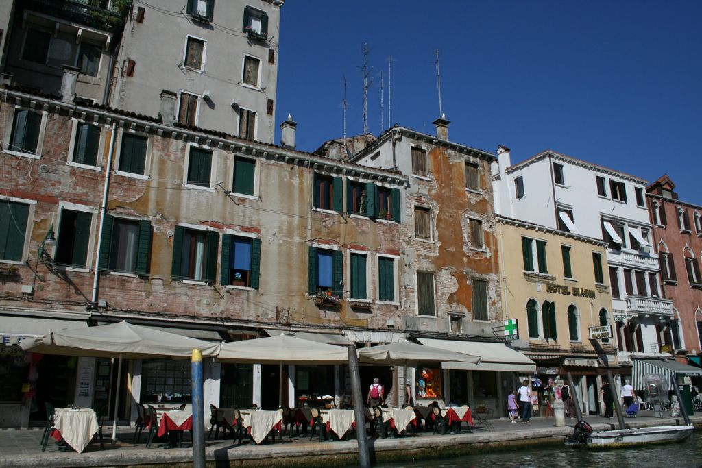 Buildings along canal