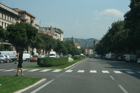 City street in Verona