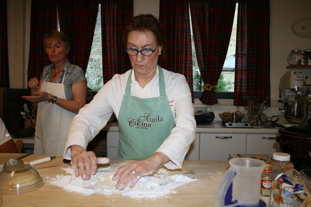 Making Ricciarelli, almond cookies