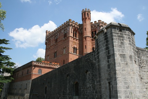 Outside the back castle walls