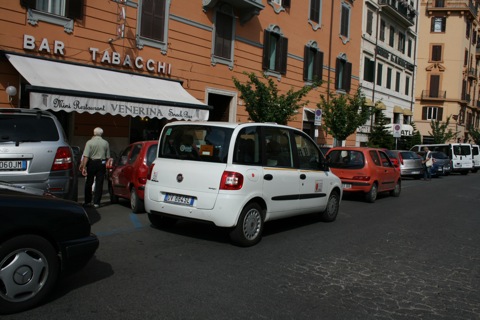 Fancy parking in Rome