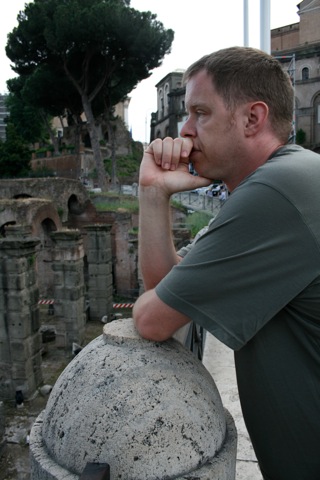 Rob looking out over the ruins