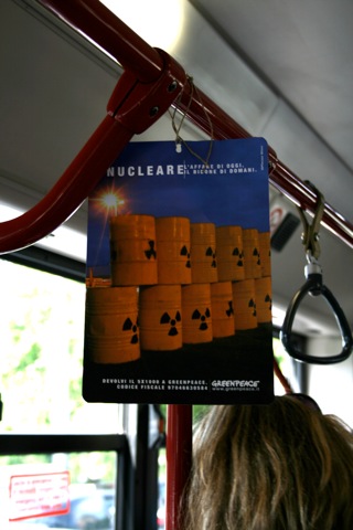 Greenpeace ad on the bus