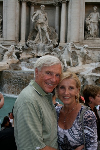 Dad and Mom in front of the Fontana di Trevi