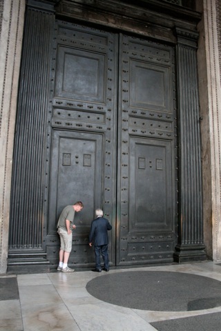 Massive doors of the Pantheon