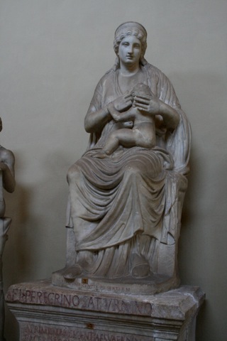 Breast feeding statue