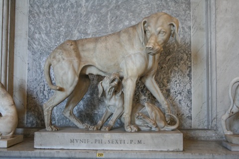 Another dog statue in the Animal Room