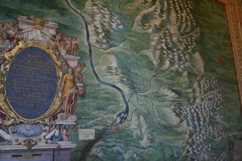 One of the maps on the wall