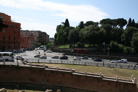 Looking out from the Colosseum