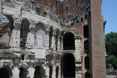 Colosseum with cross from Benedictus XIV
